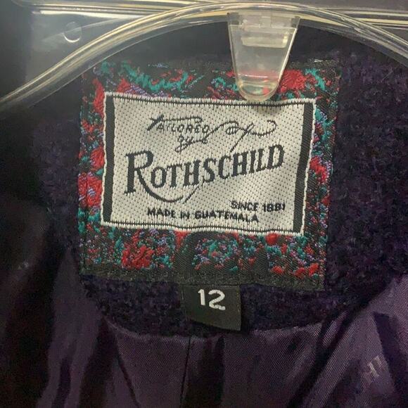 ROTHSCHILD GRAPE COLOR GIRLS WOOL BLEND COAT SIZE‎ 12 - Picture 5 of 8